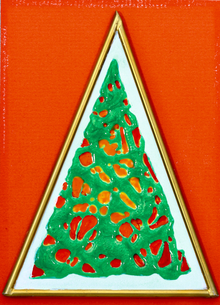 Holiday Trees “Flecks Of Orange on Green”